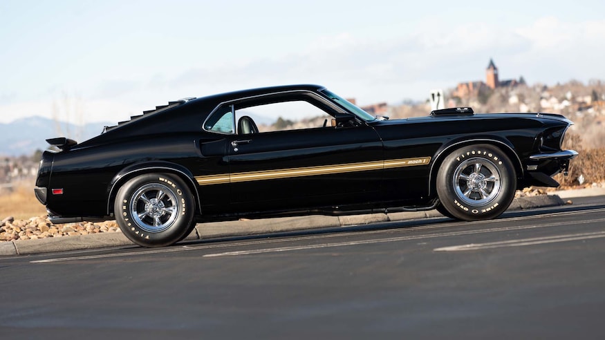 004 1969 Mustang Fastback Mach 1 Sin City Shaker SOHC 427 Cammer black Mecum Auction Rare