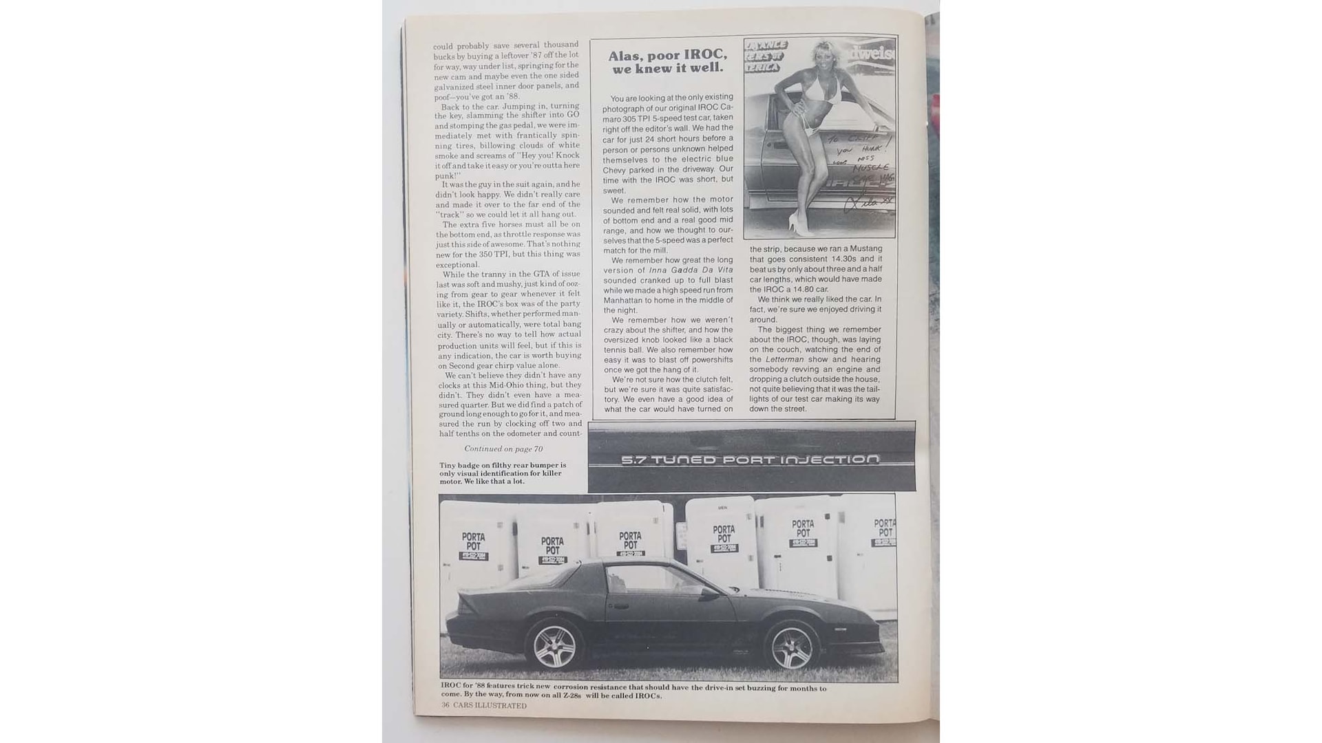 007 cars illustrated 1988 iroc review 3