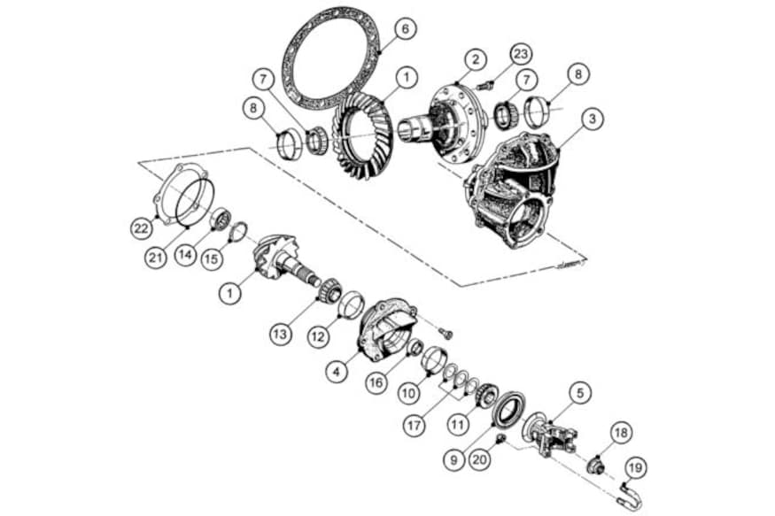 109 Ford 9 inch rearend parts detail exploded view 660x440