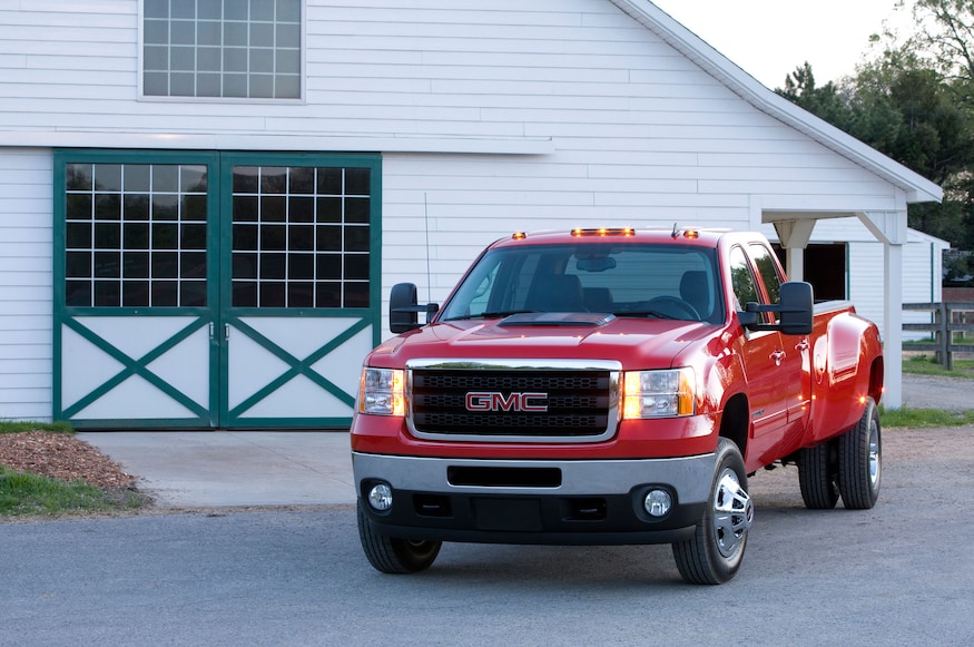 2011 gmc sierra 3500hd front quarter stock photo