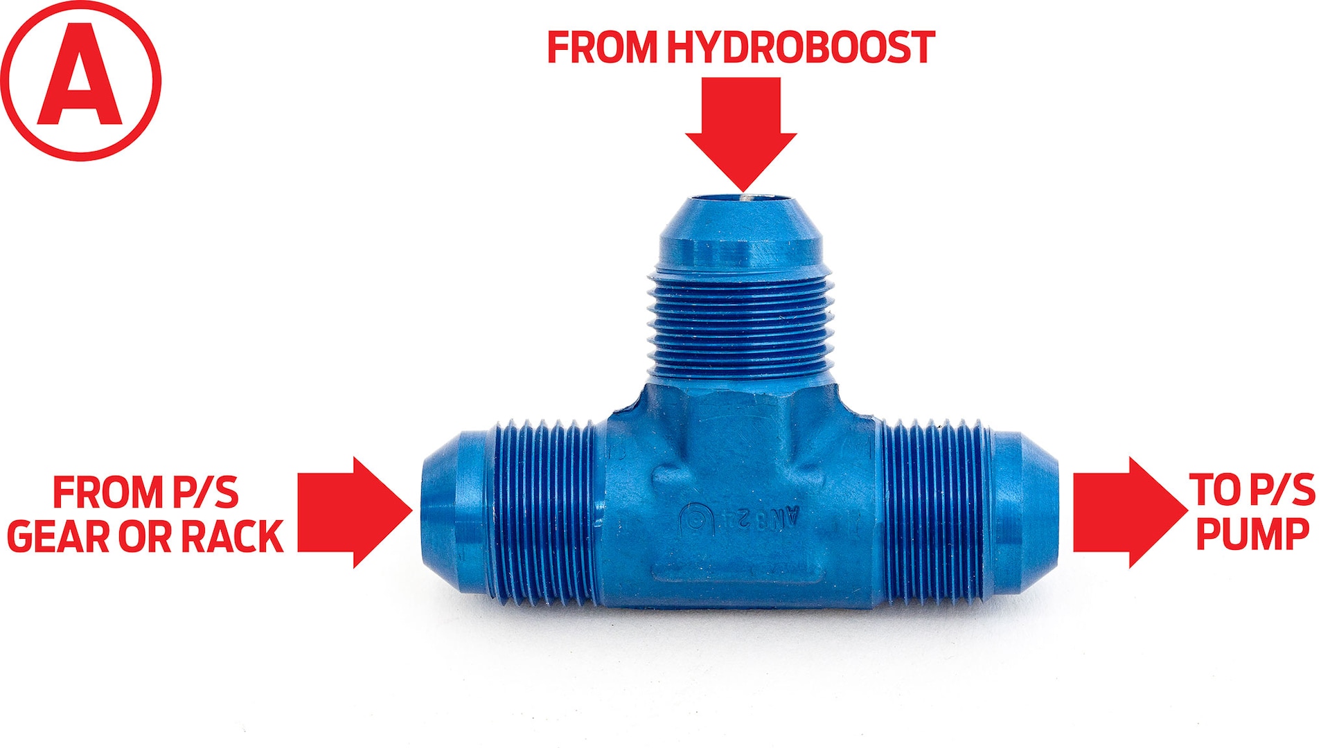 151 Tee hookup for 1 return hose Hydroboost system_
