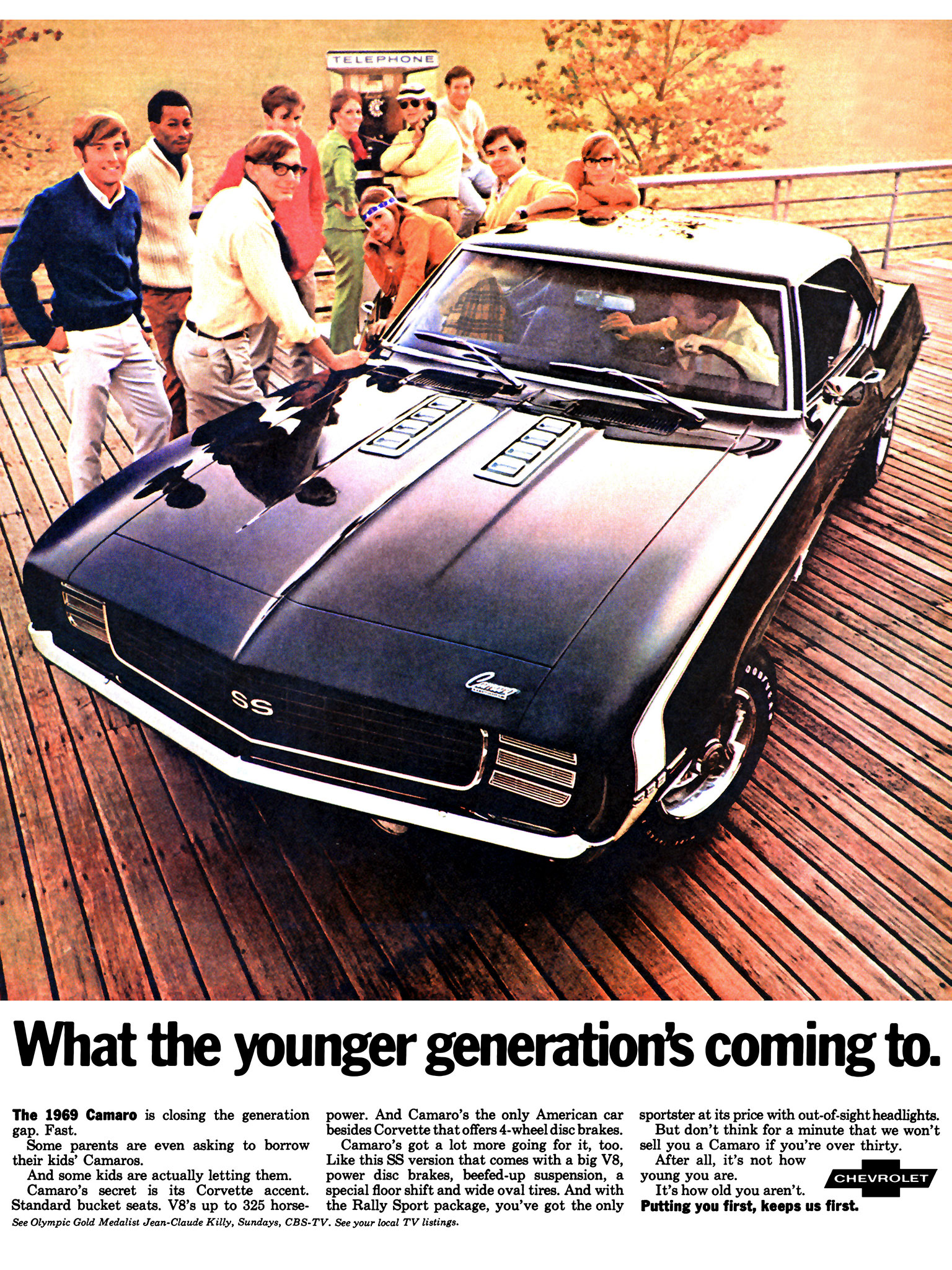 198 1969 Camaro ad what younger generation is coming to