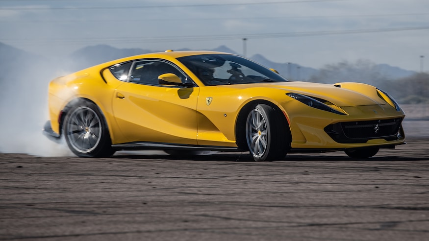 2018 Ferrari 812 Superfast front three quarter in motion 2