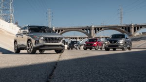 Lee más sobre el artículo Prueba de comparación: Honda CR-V vs. Toyota Rav4, Hyundai Tucson y Nissan Rogue