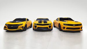 Lee más sobre el artículo Bumblebee Camaros de Transformers Head a Barrett-Jackson Scottsdale