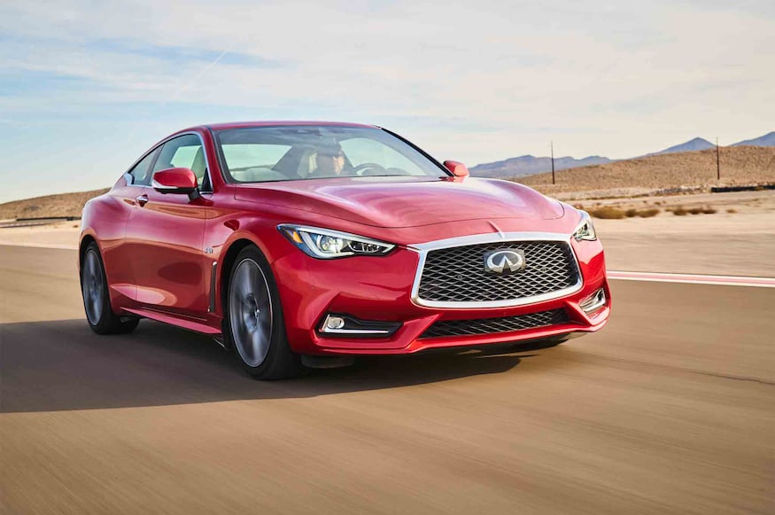 Infiniti Q60 Red Sport 400 2017 All Stars Contender front three quarter in motion 01